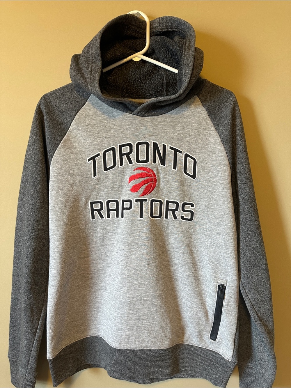 Toronto Raptors Gray & Charcoal Pullover Hoodie